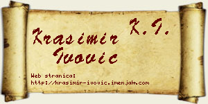 Krasimir Ivović vizit kartica